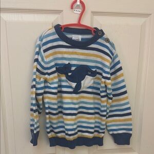 Striped Whale Sweater for Kids